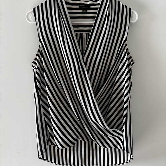Ann Taylor Tops - Black and White Striped Sleeveless Top ANN TAYLOR